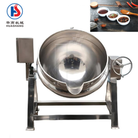 Marmite de cuisson électrique commerciale inclinable en acier inoxydable de 200 litres pour la préparation de sauces, soupes, confitures et bonbons