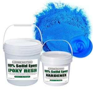 طلاء أرضيات جراج إيبوكسي معدني ذاتي التسوية من LSY ، ألوان وتصميمات زرقاء محيطية متينة ، طلاء أرضيات جراج ذاتي الصنع من الإيبوكسي عالي اللمعان - Product Image 1