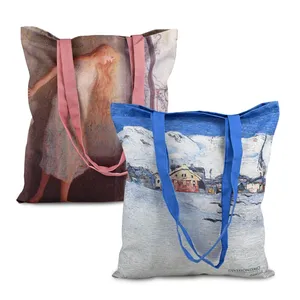 Borsa shopper in cotone personalizzabile per musei, merchandising creativo - Product Image 1