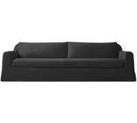 Canapé trois places moderne de luxe léger, en tissu, avec structure en bois massif, durable et polyvalent, pour appartement, villa, salon, mobilier de maison