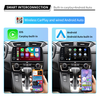 Lecteur multimédia Android 9 pouces KD-9027 1DIN Navi GPS avec amplificateur et RGB pour CR-V 2017-2019 (CarPlay sans fil)
