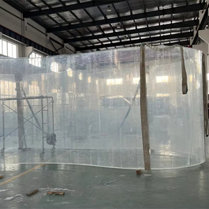 Akuarium kaca plexy grosir akuarium silinder akrilik besar lembar akrilik tangki ikan persegi panjang melengkung - Product Image 1