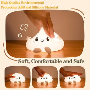 Silicone giocattoli per bambini camera da letto nuvole lampada lampada da tavolo regalo ricaricabile tipo di rubinetto nuvole Nursery lampada da comodino luce notturna a LED - Product Image 5