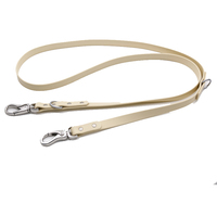 Clip de grenouille intelligent laisse de chien en cuir véritable revêtement en PVC sangle en Nylon Durable décoration de rivet personnalisée mousqueton rembourré solide