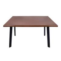 Table de salle à manger extérieure moderne en chêne foncé 1200x700MM, étanche et extensible, pour la maison, petit café, hôtel, entrepôt, entrée