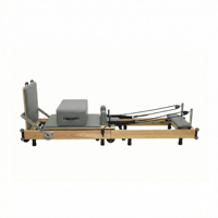 Máquina de Pilates Reformer de Madera de Lujo, Comercial, de Estudio, Telescópica, con 6 Resortes, Plegable, de Alta Calidad OEM, para Ejercicios de Core