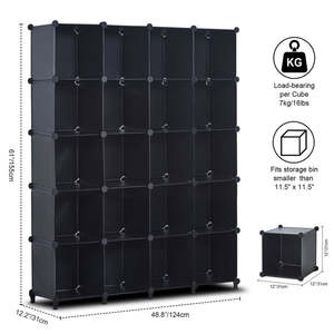 Garde-robe bricolage en plastique pour enfants armoire pliante armoire pour bébé armoire pour enfants meubles modernes multifonctions - Product Image 2