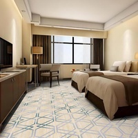 Tapis d'hôtel de luxe en nylon imprimé, usage commercial, haute circulation, motif personnalisé, durable, résistant au feu, vente en gros
