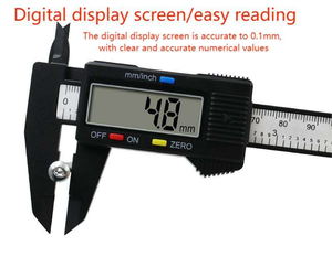 Calibrador <span class=keywords><strong>Vernier</strong></span> <span class=keywords><strong>Digital</strong></span> de 0-150 mm (6 <span class=keywords><strong>Pulgadas</strong></span>), Precisión de +/-0.01 mm, Herramienta de Medición LCD para Medir Interiores/Exteriores/Profundidad - Product Image 4