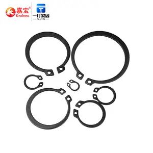 Spring Ring Washer for Shaft C Type Washer External Circlip Retaining Clip Production by Manufacturer Stainless Steel Black GB