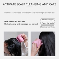 Brosse de massage du cuir chevelu en silicone douce et respectueuse de la peau, peigne de massage pour le lavage des cheveux, brosse de massage SPA, outil capillaire pour salon de beauté