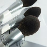 Set Kuas Makeup 15 Buah Warna Putih Mutiara Berkualitas Tinggi Dengan Bulu Sintetis Gagang Kayu untuk Riasan Bedak dan Foundation