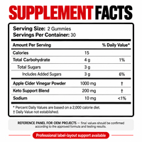 Gummies Keto ACV au vinaigre de cidre de pomme Clean Label pour l'énergie, le métabolisme, la santé des cheveux, de la peau et des ongles pour adultes – Fourniture en gros OEM