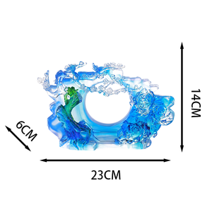100% authentische handgemachte Kristallglas Kunst skulptur farbige Liuli <span class=keywords><strong>Craft</strong></span> Andere einzigartige Kristall Handwerk - Product Image 3