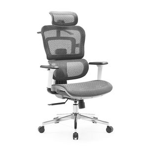 Fauteuil inclinable moderne de haute qualité, pivotant et pliable, avec dossier en maille intégrale, réglable, ergonomique, en acier inoxydable - Product Image 1