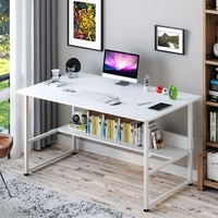 Chaise de jeu de bureau DESIN réglable de luxe bleue pour mini PC, construction simple en métal et bois, modèle M001