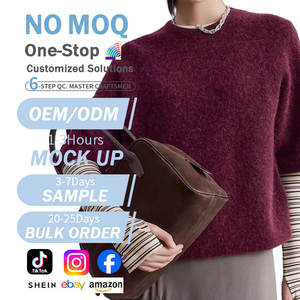Maglione lavorato a <span class=keywords><strong>maglia</strong></span> a maniche corte in <span class=keywords><strong>maglia</strong></span> <span class=keywords><strong>maglia</strong></span> <span class=keywords><strong>bordeaux</strong></span> <span class=keywords><strong>bordeaux</strong></span> Casual maglione da <span class=keywords><strong>donna</strong></span> - Product Image 1