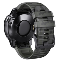 Camouflage Silicone Easyfit Strap Montre Intelligente Extérieure 22mm 26mm Quickfit Bandes Pour Garmin Watch Band Fenix 7X 6X Pro forerunner