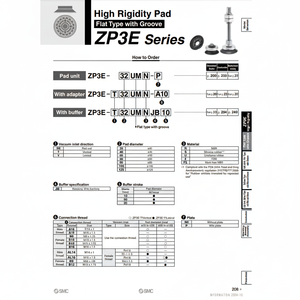 Modèle de coussin de vide pneumatique SMC ZP3E-T50UMUJB50 pour pièces d'équipement de manutention - Product Image 1