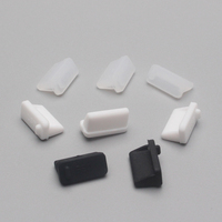 Cache-poussière USB moulé en silicone pour port A, anti-poussière, noir/blanc/transparent