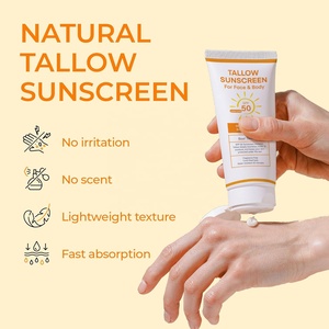 ครีมกันแดดทอลโลว์ SPF 50 ผสมซิงค์ออกไซด์แบบไม่ใช่นาโน สารกันแดดจากแร่ธาตุธรรมชาติ ปลอดภัยต่อปะการังและไม่เป็นพิษ สำหรับผิวหน้าและผิวกาย - Product Image 4