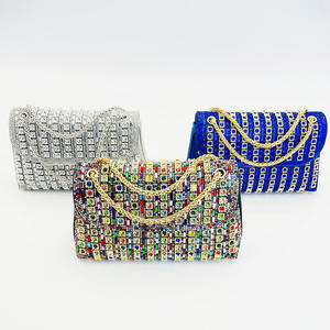 Sacs à main de luxe pour femmes, sacs de soirée, sacs à bandoulière carrés de petite taille, sacs à main pour femmes avec chaîne - Product Image 2