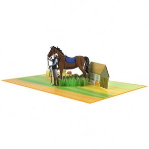 Carte de vœux 3D pop-up créative artisanale sur le thème des animaux sportifs avec les meilleurs vœux - Product Image 4