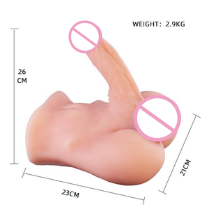 Masturbador de un solo canal con forma de medio cuerpo masculino y glúteos grandes para mujeres y hombres, juguete sexual, dildo realista enorme para masturbación gay - Product Image 2