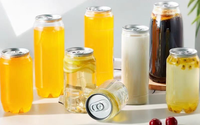 330ml/500ml/650ml canettes de soda canettes en plastique bouteilles de jus canettes en PET pot en plastique
