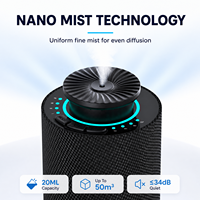 Diffuseur d'arômes de voiture OEM ODM 20 ml, nébuliseur d'huiles essentielles sans eau Bluetooth, emballage personnalisé, marque privée, minuterie intelligente