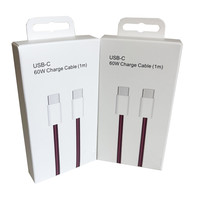 Câble de charge rapide USB-C vers USB-C 60W en nylon tressé pour téléphones mobiles iPhone 18 17 16 15 – Vente en gros