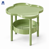 Table d'appoint de salon créative style crème, table de chevet de chambre moderne et simple, table basse de balcon avec rangement – Vente en gros