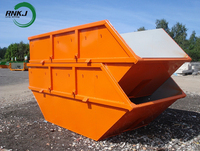 RNKJ 6CBM Bacs de tri empilables en acier pour recyclage et stockage de déchets