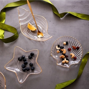 Assiette de fruits océan créative simple cristal maison bonbons Dessert en gros vaisselle transparente assiettes en verre - Product Image 3