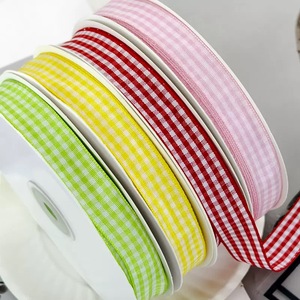 ริบบิ้นโพลีเอสเตอร์ลายสี่เหลี่ยมแบบม้วน ขายส่ง สำหรับงานปาร์ตี้คริสต์มาส - Product Image 2