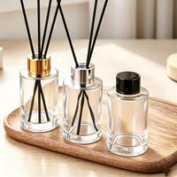 Bouteille diffuseur de parfum cylindrique vide de 90 ml en verre transparent pour la maison – Vente en gros usine
