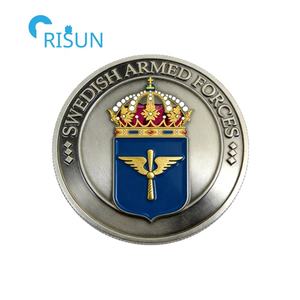 Monedas Conmemorativas Personalizadas de la Bandera de Suecia, Medallón de los Veteranos de las Fuerzas Armadas, Moneda de Desafío Personalizada de Suecia - Product Image 4