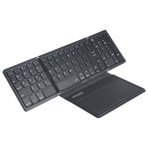 Clavier pliable ultra fin IFacemall avec pavé tactile, <span class=keywords><strong>mini</strong></span> clavier sans fil pour <span class=keywords><strong>iPad</strong></span>, iPhone, Android, Windows, ordinateur portable - Product Image 1