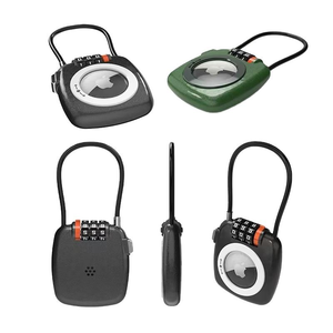 Supporto per AirTag con <span class=keywords><strong>Lucchetto</strong></span> a Combinazione Compatibile con Apple AirTag, Custodia in Metallo per Localizzatore GPS, Cavo di Sicurezza Antifurto - Product Image 3
