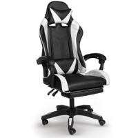 Chaise d'ordinateur de bureau avec soutien lombaire réglable à dossier haut personnalisé chaise de jeu inclinable ergonomique avec repose-pieds