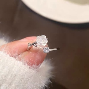 <span class=keywords><strong>Js</strong></span>-04 Rose Bloem Vinger Sieraden S925 Zilveren Ring - Product Image 2