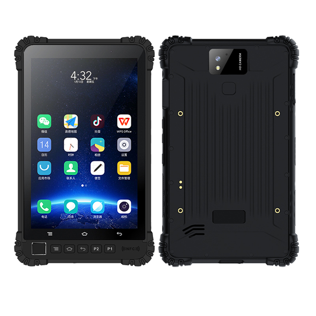 New 8 Inch Android Industrial Rugged Tablet Pc Ram 6gb Rom 128gb Android 12 Outdoor Tablet IP68 Nfc Fingerprint Barcode Scanner