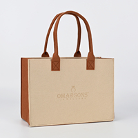 Sac fourre-tout pliable en feutre épais, personnalisé avec logo imprimé, écologique, recyclable, réutilisable, pour le shopping, les boutiques et les cadeaux