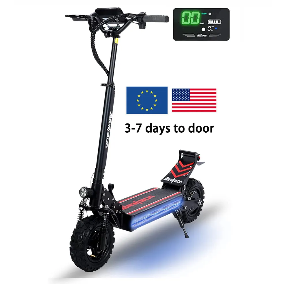 Scooter elettrico veloce ARWIBON Q30 da 11 pollici per Scooter idraulico a sospensione idraulica di serie USA