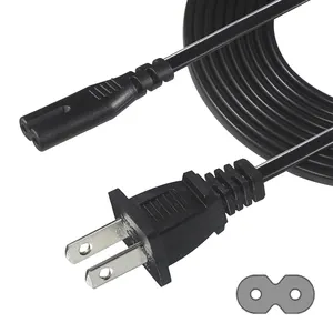 Polared US Canada Plug Cord Polared US 2pin C7 American 2 prong Ac Computer NEMA 1-15P TV power lead AC Power Cable line