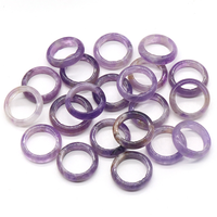 Vente en gros de bagues en cristal naturel Quartz rose Bague en jade œil de tigre en pierre naturelle Design de bague en pierre unique simple