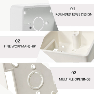 Standard Switch <b>Socket</b> Box Durable Heat Resistant PVC Surface Mount Switch <b>Socket</b> Box for Faceplate - Product Image 6