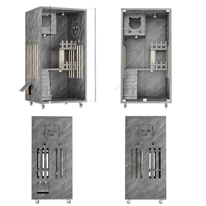 Offerta Speciale: Lussuosa Gabbia Commerciale per Gatti, Grande Villa in Legno Massello per Animali Domestici, Design Personalizzabile, Arredamento per Negozi di Animali - Product Image 5
