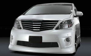 คิ้วไฟหน้าสำหรับรถยนต์โตโยต้าอัลฟาร์ด ปี 2008-2015 รุ่น 20 ซีรีส์ AH20 สไตล์ SLKB วัสดุไฟเบอร์กลาส ยังไม่ได้ทำสี - Product Image 2