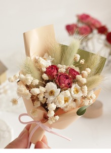 Décoration de table moderne en herbe de <span class=keywords><strong>pampa</strong></span> artificielle réaliste miniature de luxe, arrangement floral en soie fait main - Product Image 6